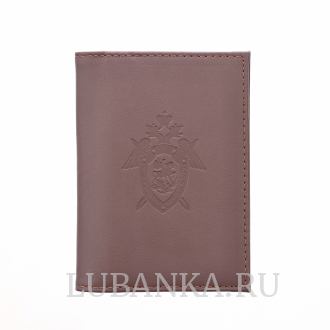 Обложка для автодокументов СКР с жетоном коричневая
