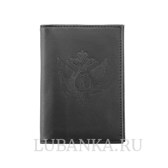 Обложка для автодокументов МинЮст с жетоном черная