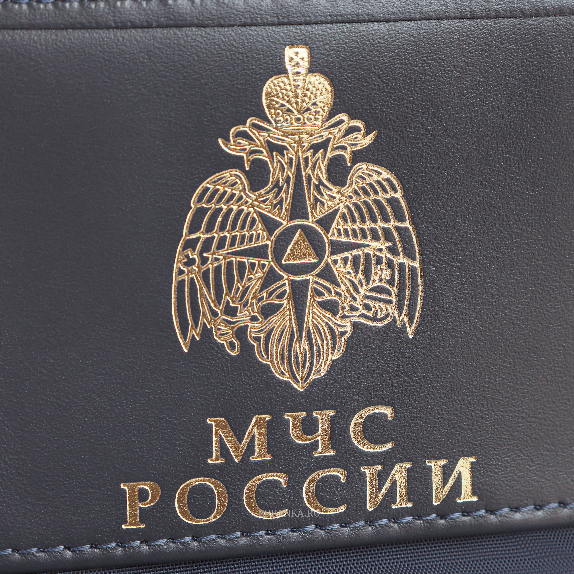 Обложка для удостоверения МЧС темно синяя