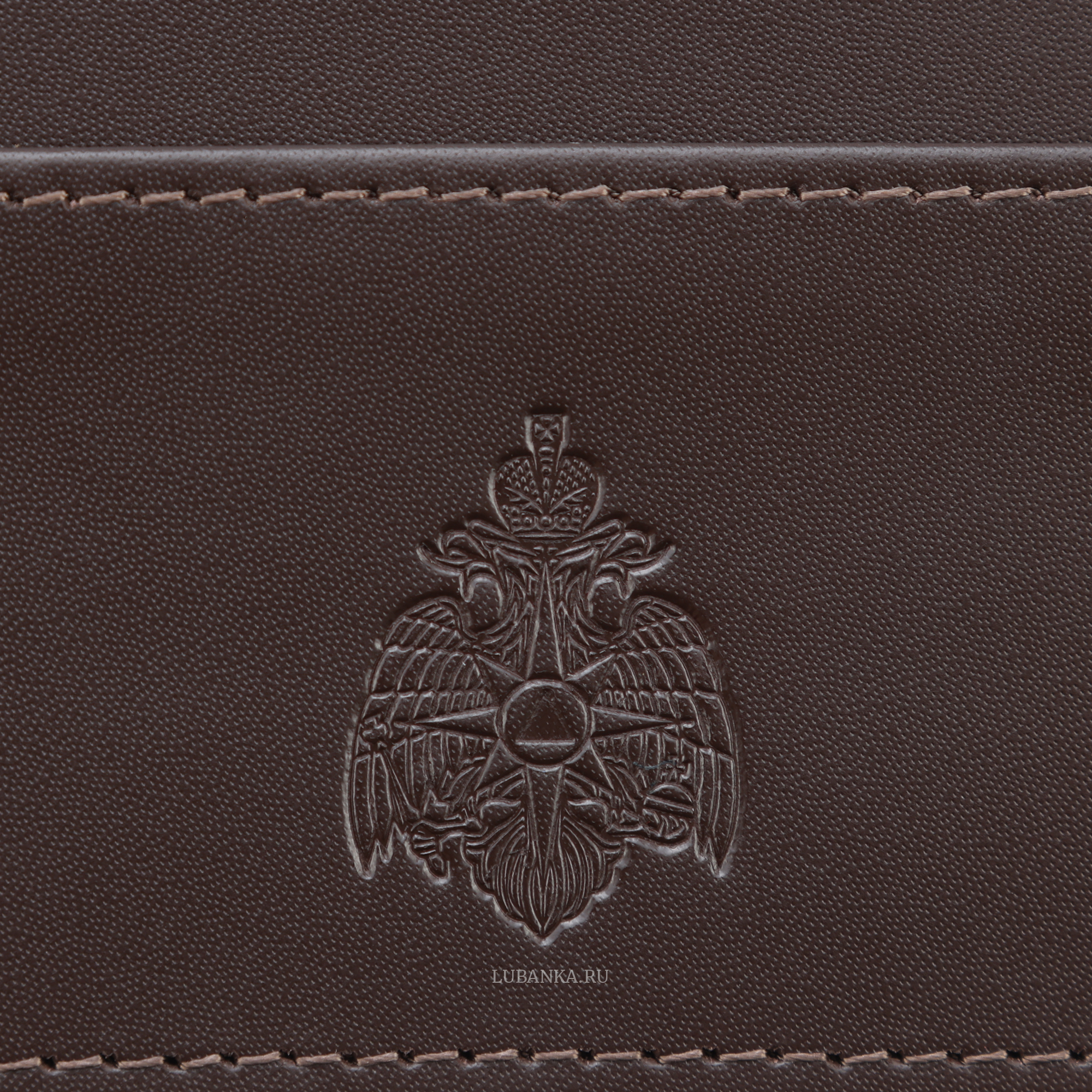 Картхолдер двухсторонний МЧС темно коричневый