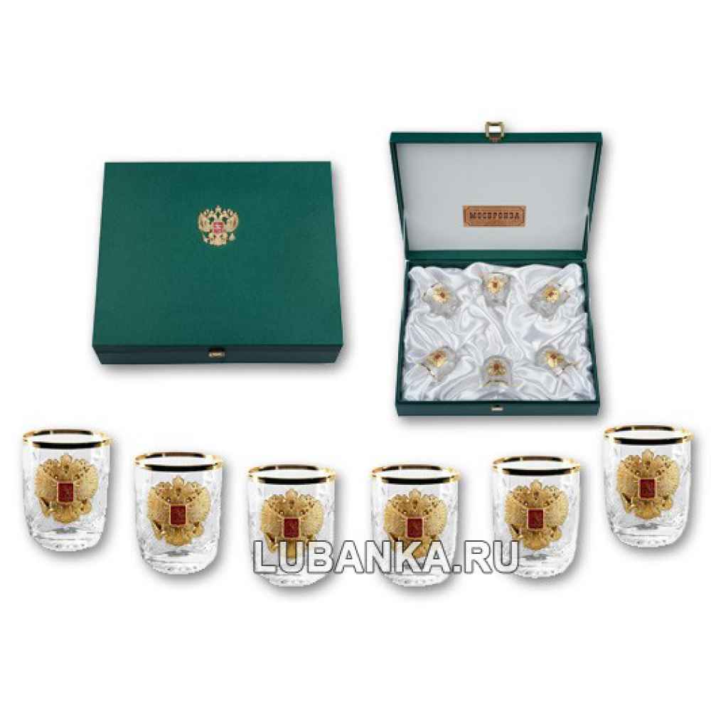 Стопки для водки «Золото Державы» хрустальные