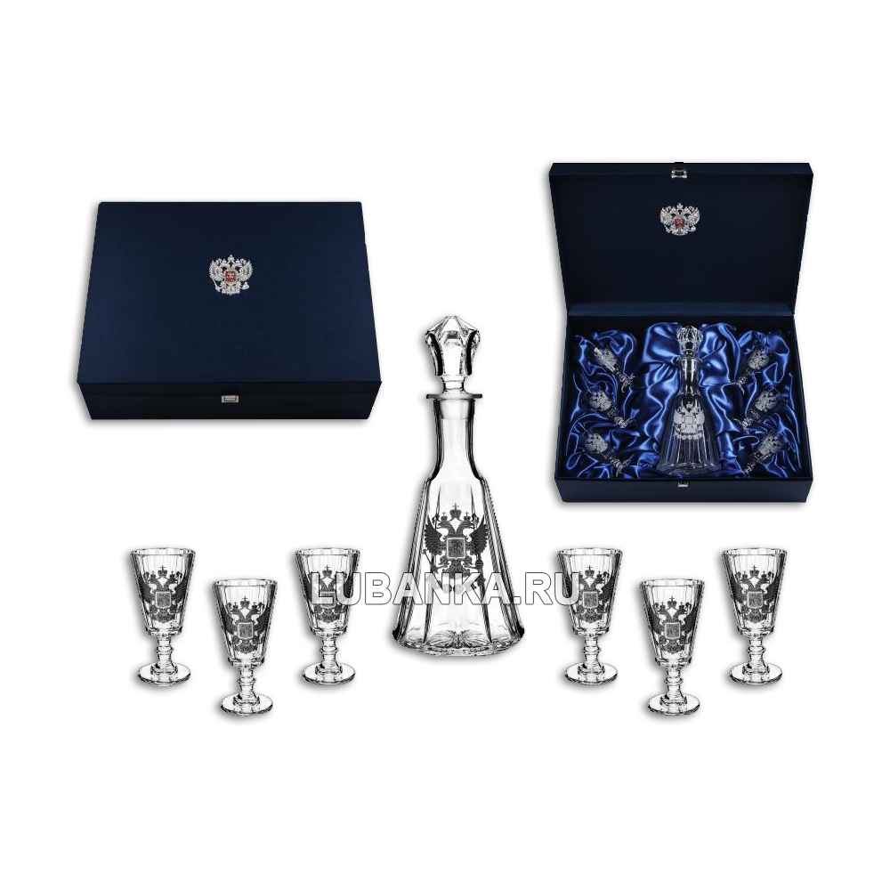 Хрустальные рюмки лафитники «Дворянский» с графином
