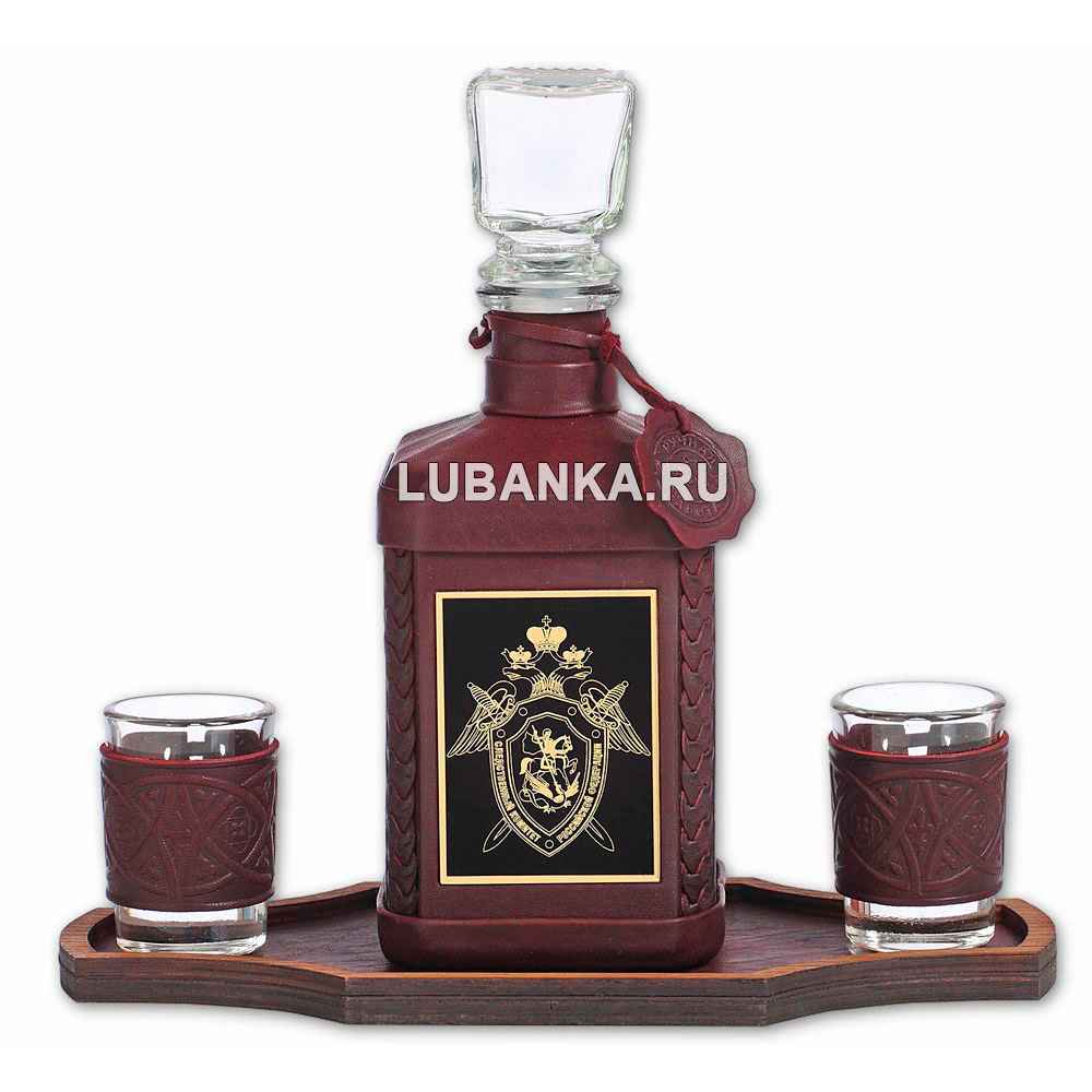 Набор для водки «Следственный комитет» бордовый