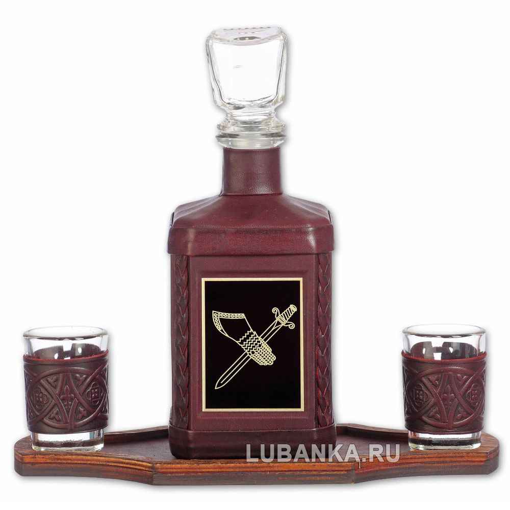 Набор для водки «Департамент собственной безопасности» бордовый