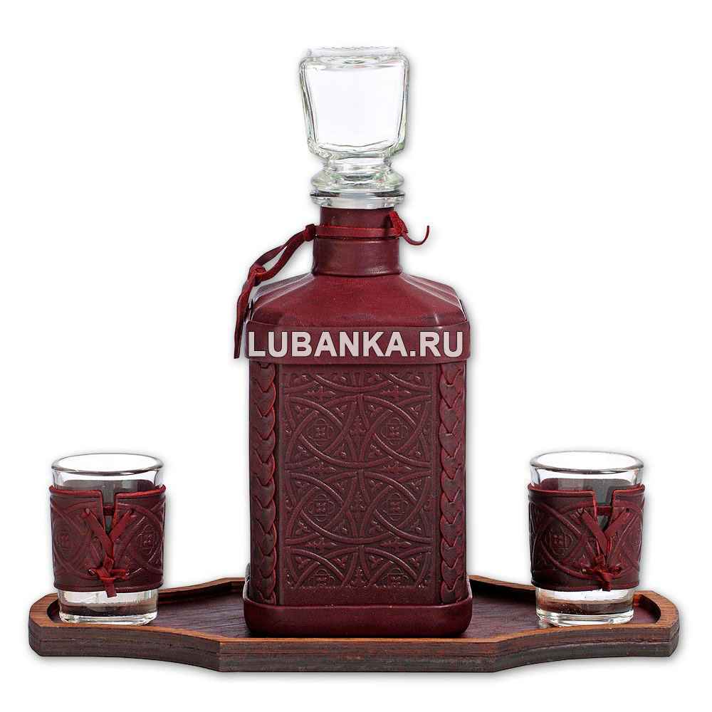 Набор для водки «Департамент собственной безопасности» бордовый