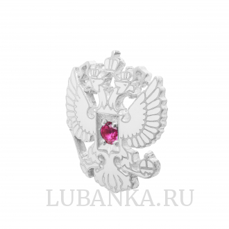 Значок Герб России серебро