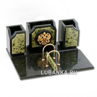 Настольный набор для руководителя «Герб» из камня