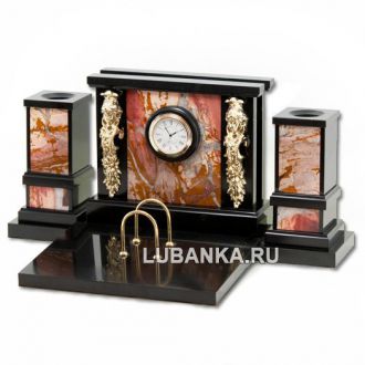 Настольный набор для руководителя «Стенка» из камня