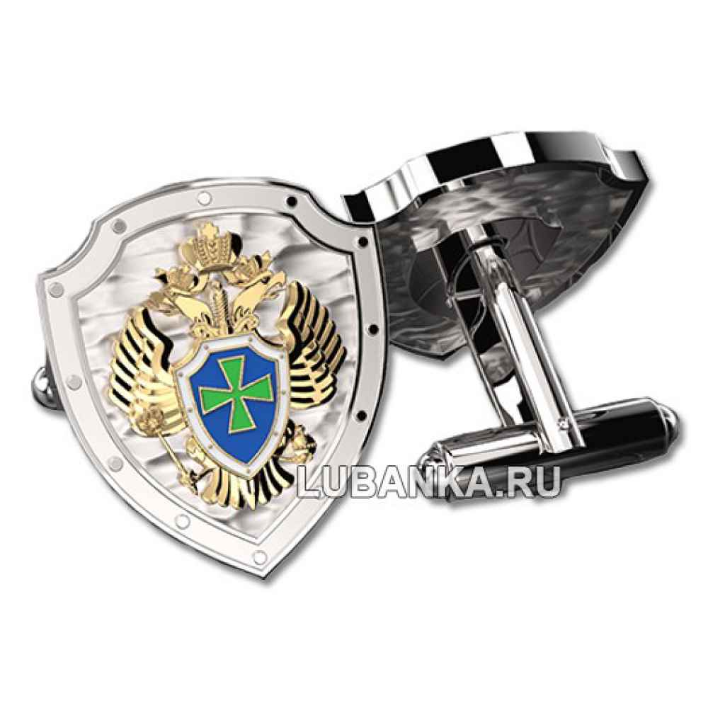 Запонки ФПС серебро